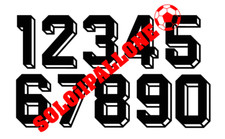 numeri numero tridimensionali tutti i colori flock o videoflex anni 80-90