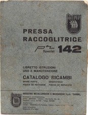 libretto uso manutenzione trattore pressa raccoglitrice 142 saimm tresigallo