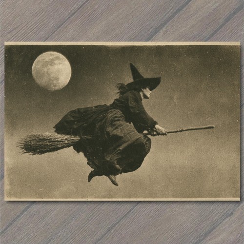 Carta arte strega volante luce - arte,