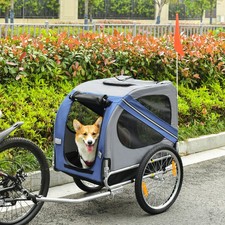 Pawhut rimorchio bici animali - rimorchio,