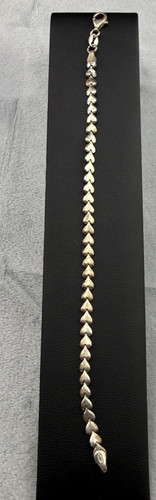 Bracciale tennis cuore - , argento
