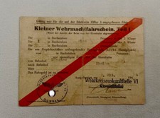 Wehrmacht fahrschein, Permesso