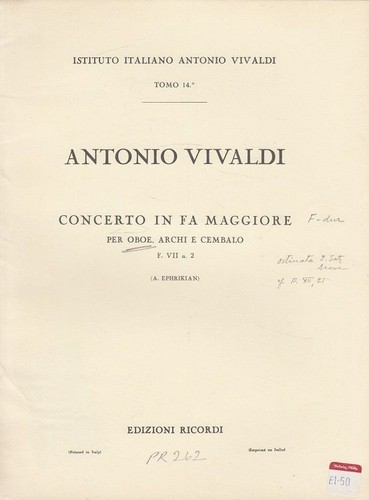 Concerto maggiore per - concerto, in
