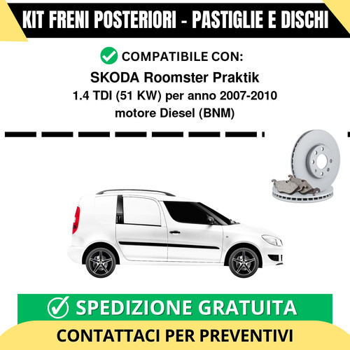 Kit freni posteriori per skoda - posteriori,