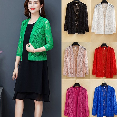 Cardigan pizzo floreale