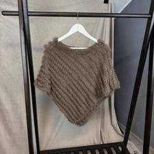 Poncho pelliccia di coniglio
