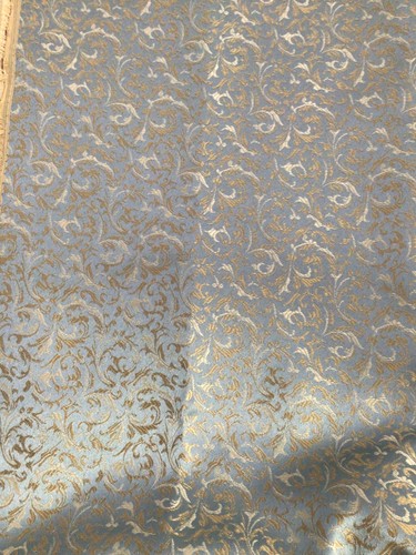Broccato vintage seta - , azzurro