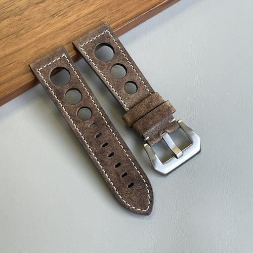 Vintage brown racing leather - brown,