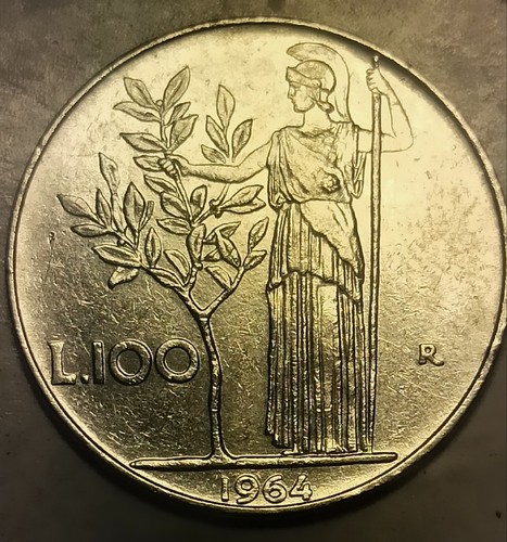 100 lire 1964 repubblica - 100,
