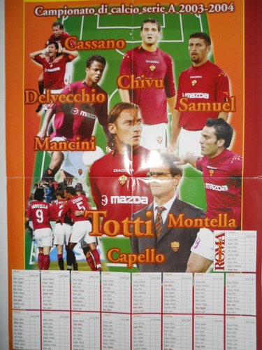 Poster roma 60x40 squadra - roma,