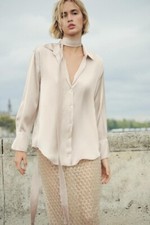Zara Satin Effect Shirt - S