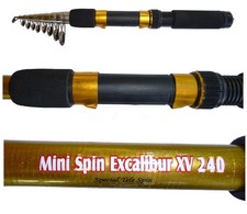 canna da pesca mini excalibur spinning trota black bass cucchiaino galleggiante