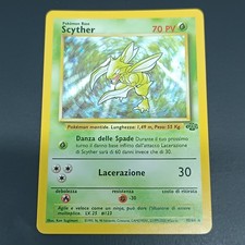 Carta Pokemon Scyther JU 10 Jungle Rara Holo Italiano Near Mint B160