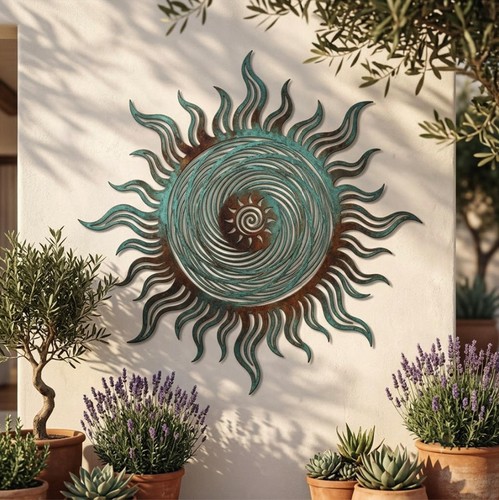 Arte parete metallo sun - da,