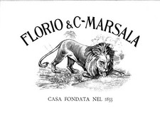 PUBBL 1924 FLORIO & C. MARSALA CANTINE VINO TRAPANI LOGO SIMBOLO LEONE SETE 
