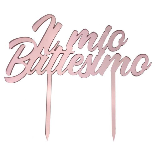 Cake topper battesimo rosa - cake,