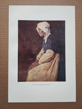 A Breton Woman, Brittany - Antique Print - 1902