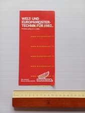 Honda CR 80 125 250 480 - XR 500 1982 depliant listino tedesco originale