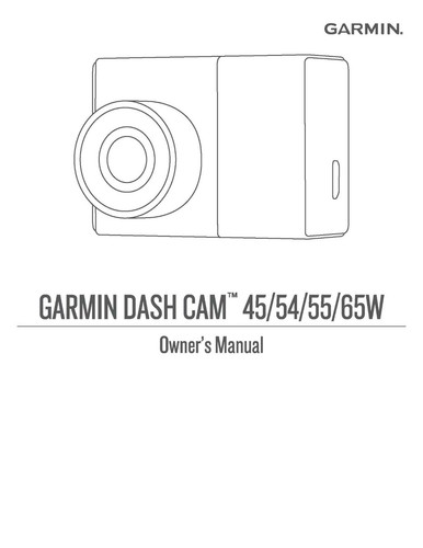Garmin dash cam 55 - cam, 45/54/55/65w