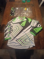 MAGLIA MOTOCROSS ENDURO UFO  ICONIC BOY VERDE BIANCO NERO TAGLIA TG. S OTTIMA 