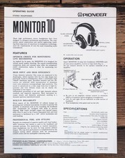 Pioneer Monitor 10 Cuffie
