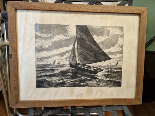 Acquaforte barca vela - barca, a
