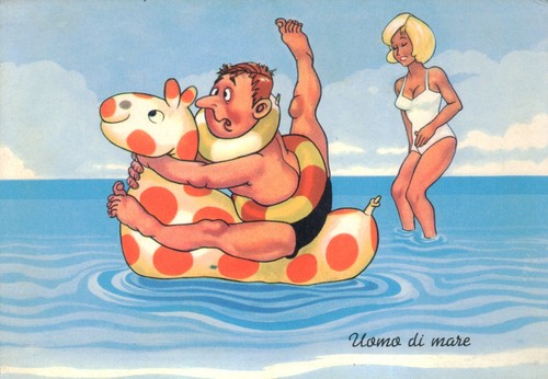 Cartolina satirica anni - anni,