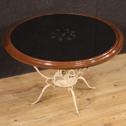 Tavolino design metallo legno