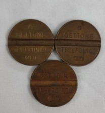 Gettone telefonico 7608, 7502 e 7003 con marchio della zecca