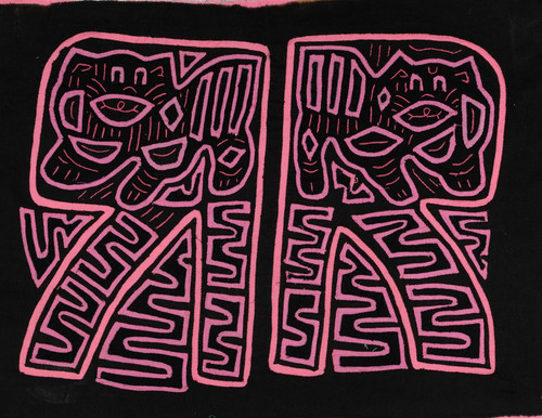 Pink black puppy dog mola - black,