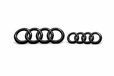 Logo audi nero - nero, lucido