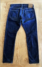 Jeans uomo Momotaro 0605 V taglia 33 x 33 indaco scamosciato denim dritto made in Japan