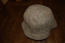 Cappello pescatore uomo, Beige, Spigato, 100% Lana Vergine, tg 56, Usato
