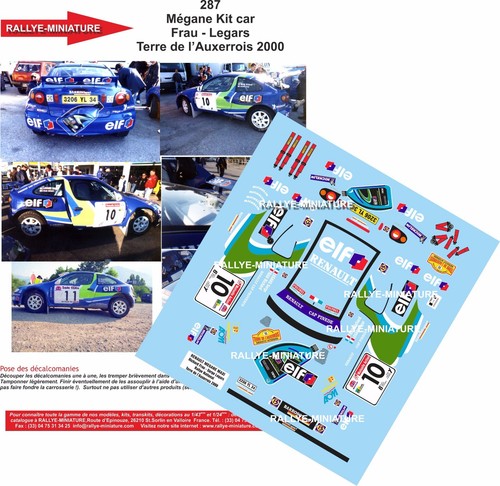 Decals ref 0287 - 1/43, renault