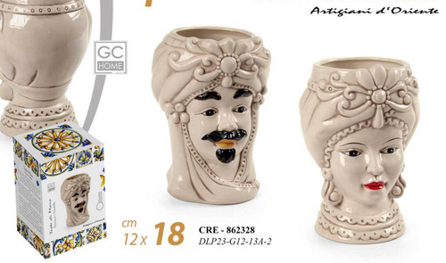 Coppia vaso testa moro - coppia, uomo