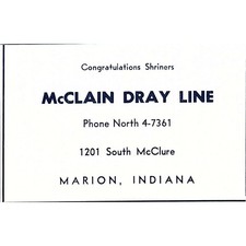 Pubblicità McClain Dray Line 1201 South McClure Marion Indiana 1964 AG1-M5