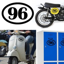 Numero 96 V1 Ovale, Adesivo In