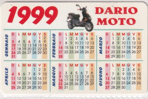 Calendarietto dario moto - -,