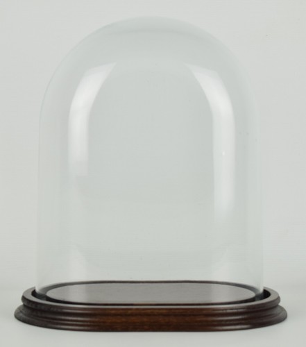Cupola ovale vetro con base - in,