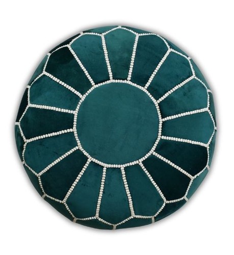Pouf velluto fatto mano - pouf, in
