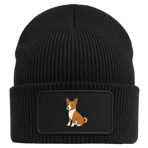 Berretto con patch - patch, basenji