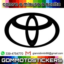 Adesivo PRESPAZIATO replica logo TOYOTA  misura e colore a scelta