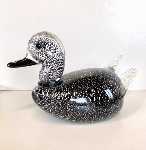 Scultura anatra papera vetro - papera,