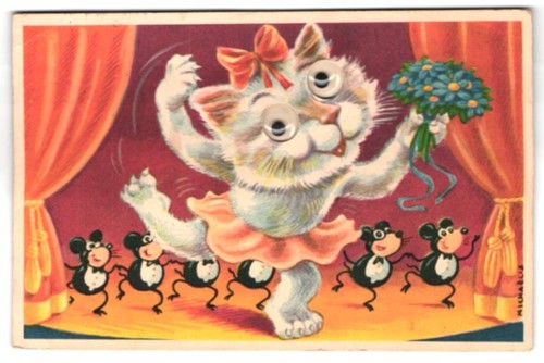 Cartolina occhi vetro gatto - cartolina,