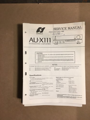 Sansui x111 amplificatore - sansui, au-x111