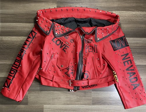 Giacca biker borchie