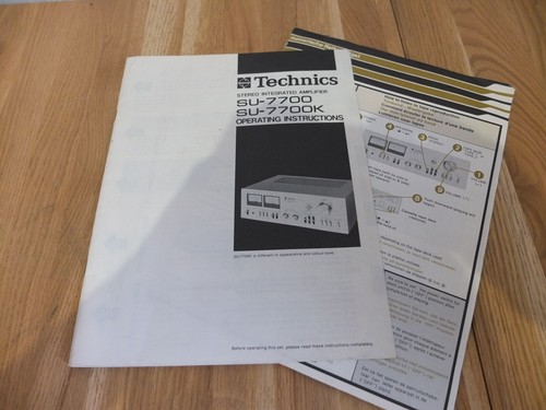 Technics 7700 manuale - technics, di