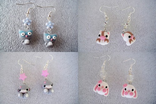 Orecchini fimo fatti mano - fimo, a