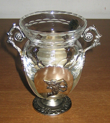 Vaso cristallo argento - in,