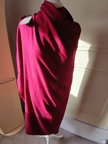 Zara scialle bordeaux - bordeaux, frange